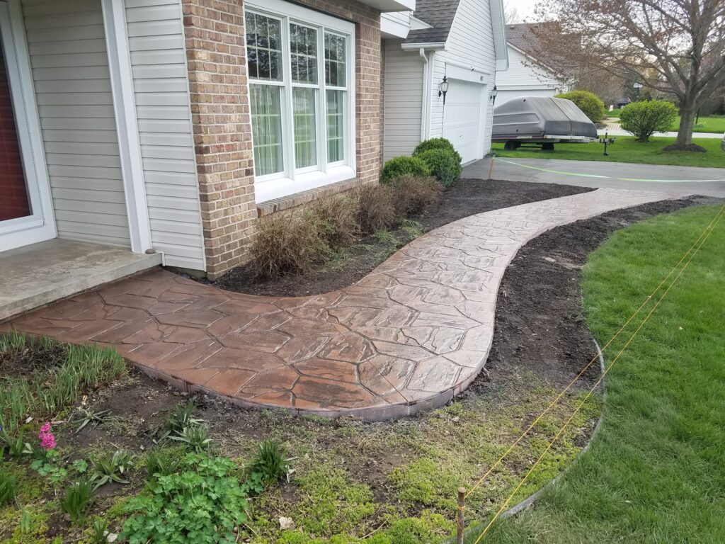 stamped concrete walkway cumming ga